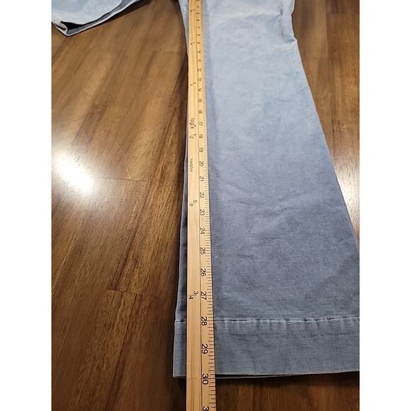 Old Navy Velour Wide Leg Trouser Pants Blue Size 4 Low Rise Y2K Retro GUC - Picture 5 of 8